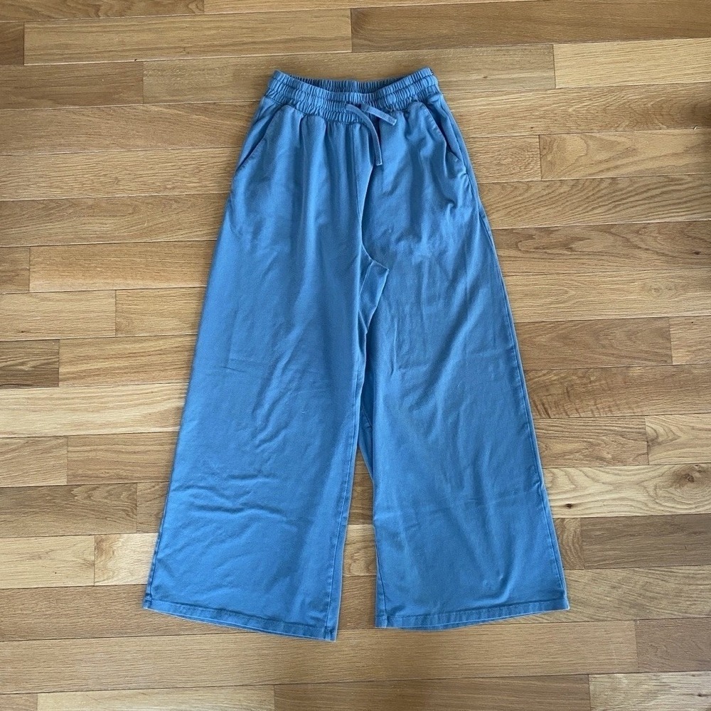 Decathlon 520 Flare Cedar Blue Wide Leg Yoga Pants Womens Small‎ W28 L29